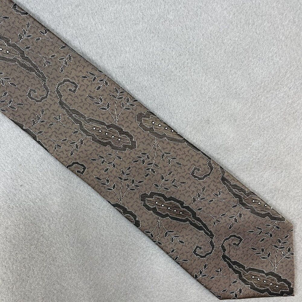 Yves Saint Laurent Vintage Men's 100% Silk Brown Necktie EUC
